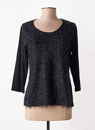 Top stretch manches 3/4 noir FRANK WALDER femme