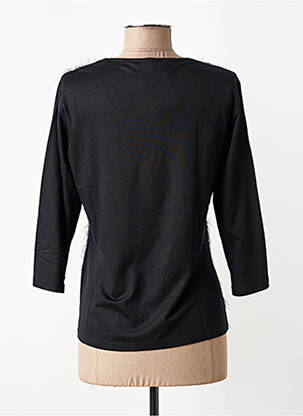 Top stretch manches 3/4 noir FRANK WALDER femme