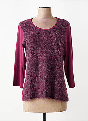 Top stretch manches 3/4 violet FRANK WALDER femme