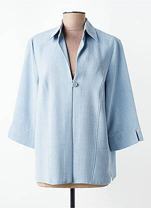 Veste chic manches 3/4 bleu BARBARA LEBEK femme