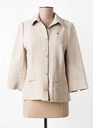 Veste chic fermeture boutonnée sur le devant beige GUY DUBOUIS femme