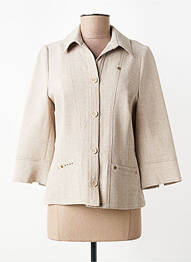 Veste chic fermeture boutonnée sur le devant beige GUY DUBOUIS femme