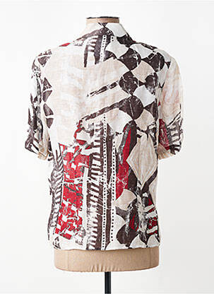 Chemisier tissage crêpe manches courtes beige BARBARA LEBEK femme