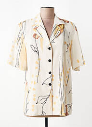Chemisier manches courtes manches courtes beige GUITARD femme