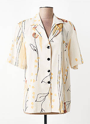 Chemisier manches courtes manches courtes beige GUITARD femme