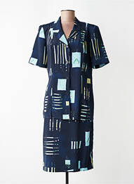 Ensemble jupe type de veste chic bleu LISA CHESNAY femme