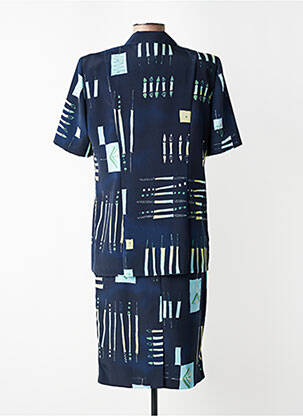 Ensemble jupe manches courtes bleu LISA CHESNAY femme