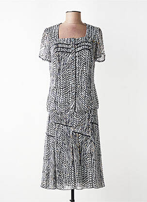 Ensemble jupe coupe fluide bleu GUY DUBOUIS femme