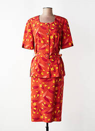 Ensemble jupe type de veste chic orange MARCELLE GRIFFON femme