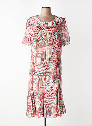 Ensemble jupe coupe fluide orange GUY DUBOUIS femme