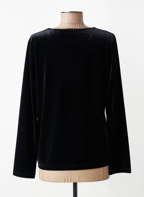 Top stretch manches longues noir LUCIA femme