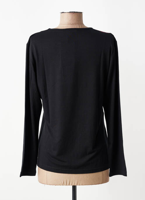 Top tissage jersey manches longues noir JEAN DELFIN femme
