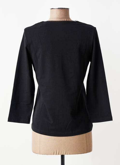 T-shirt manches 3/4 manches 3/4 noir LUCIA femme