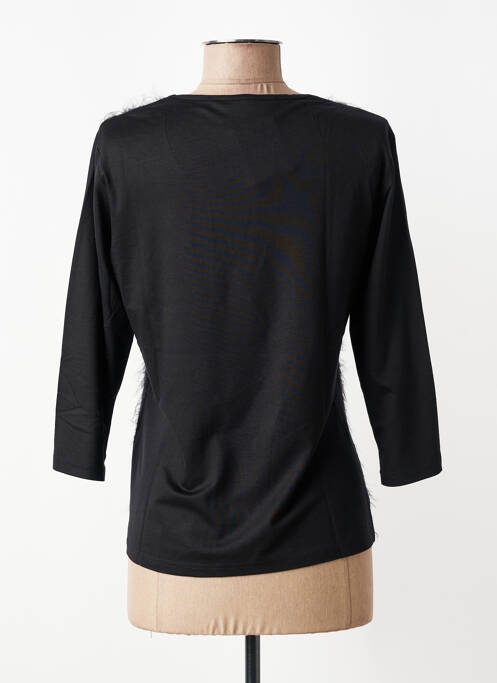 Top stretch manches 3/4 noir FRANK WALDER femme