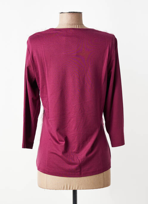 Top stretch manches 3/4 violet FRANK WALDER femme