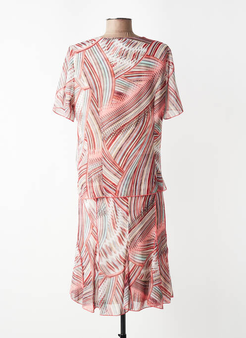 Ensemble jupe tissage crêpe orange GUY DUBOUIS femme