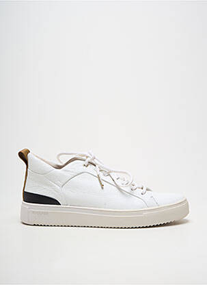 Baskets semelle amovible bout rond blanc BLACKSTONE homme