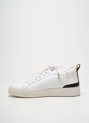 Baskets semelle amovible bout rond blanc BLACKSTONE homme