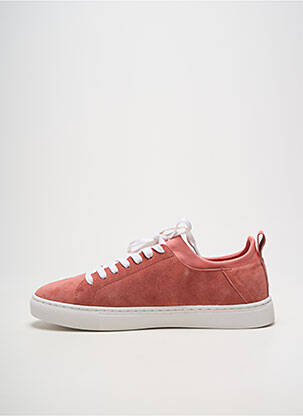 Baskets bout rond talon plat jusqu'à 3cm rose YAYA femme