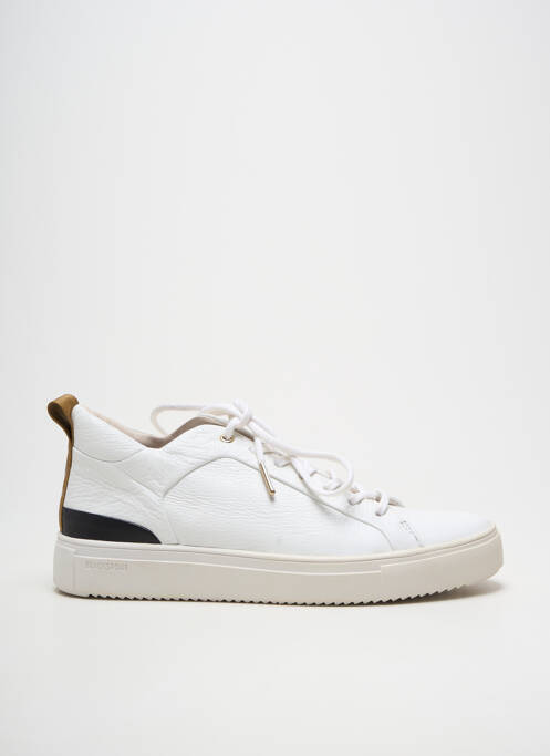 Baskets semelle amovible bout rond blanc BLACKSTONE homme