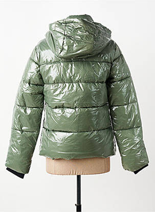 Doudoune manches longues a capuche vert ROSE GARDEN femme