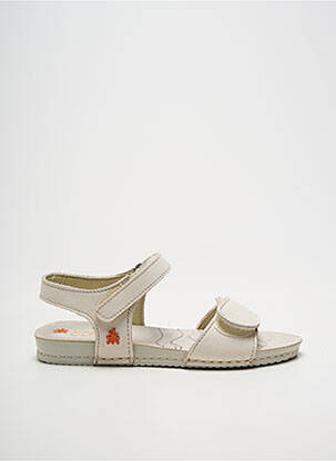 Sandales/nu pieds fermeture scratch bout ouvert blanc ART fille