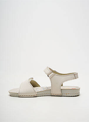 Sandales/nu pieds fermeture scratch bout ouvert blanc ART fille