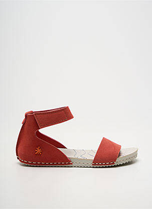 Sandales/nu pieds fermeture scratch bout ouvert rouge ART fille