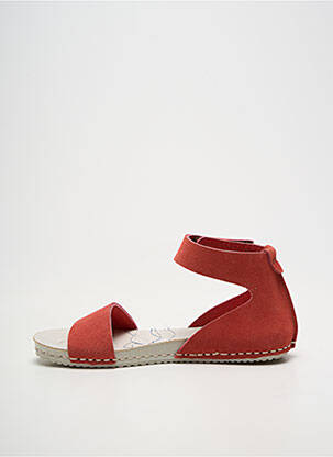 Sandales/nu pieds fermeture scratch bout ouvert rouge ART fille