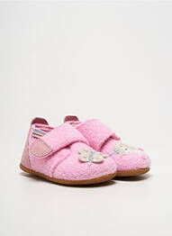 Chaussons/pantoufles fermeture scratch bout rond rose GIESSWEIN fille