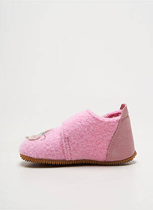 Chaussons/pantoufles fermeture scratch bout rond rose GIESSWEIN fille