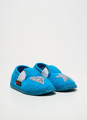 Chaussons/pantoufles bout rond bout rond bleu GIESSWEIN fille