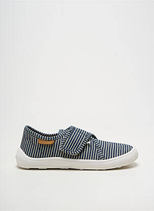 Baskets semelle amovible bout rond bleu BISGAARD garçon