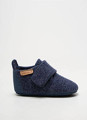 Chaussons/pantoufles fermeture scratch bout rond bleu BISGAARD garçon