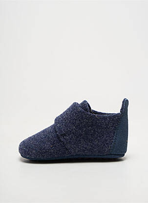 Chaussons/pantoufles fermeture scratch bout rond bleu BISGAARD garçon