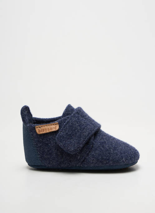 Chaussons/pantoufles fermeture scratch bout rond bleu BISGAARD garcon