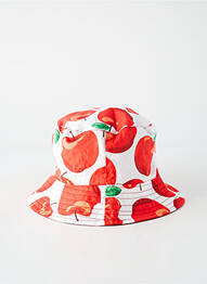 Chapeau bord-côtes rouge MTM femme