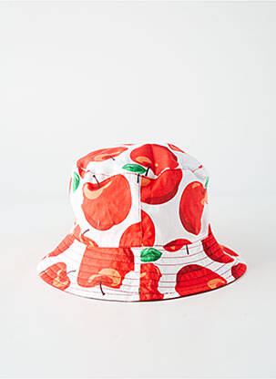 Chapeau bord-côtes rouge MTM femme