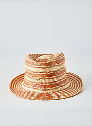 Chapeau forme chapeau paille beige AUREGA femme