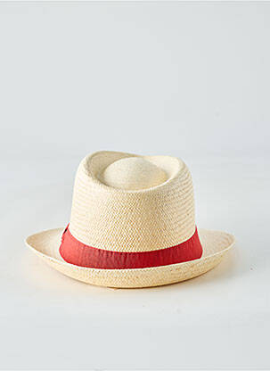 Chapeau forme chapeau paille rouge PANAMA HAT femme