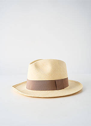 Chapeau bande anti-transpiration marron PANAMA HAT homme