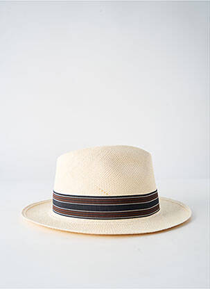 Chapeau bande anti-transpiration beige PANAMA HAT homme
