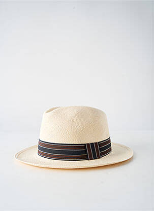 Chapeau bande anti-transpiration beige PANAMA HAT homme
