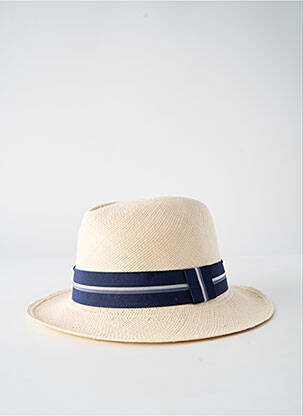 Chapeau imprimé rayures bleu PANAMA HAT homme