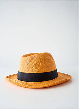Chapeau  orange PANAMA HAT homme