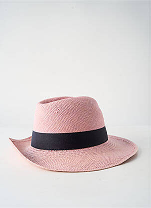 Chapeau forme chapeau paille rose PANAMA HAT femme