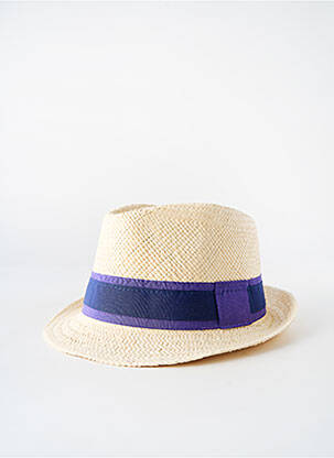 Chapeau bande anti-transpiration violet PANAMA HAT homme