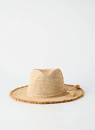Chapeau forme chapeau paille beige AUREGA femme