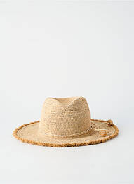 Chapeau forme chapeau paille beige AUREGA femme
