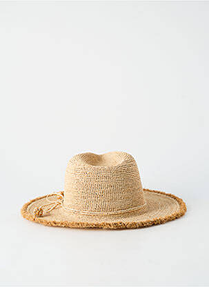 Chapeau forme chapeau paille beige AUREGA femme